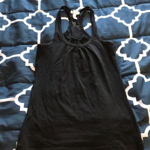 Racerback tank top with mesh detail in the back